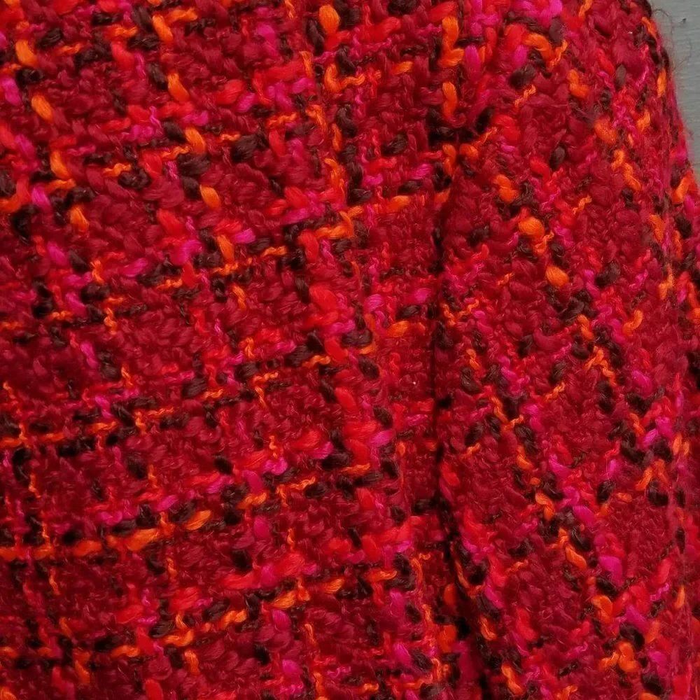 Talbots Red Tweed Double Breasted Pea Coat size 9 - Picture 6 of 14
